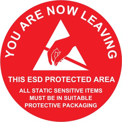 Round Sign, 300mm, RED You are now leaving