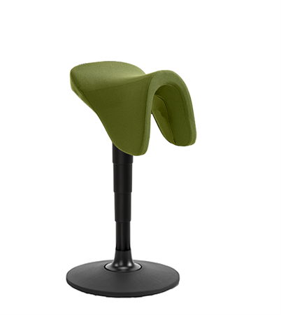 Slim saddle stool, balance base