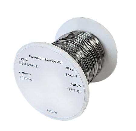 Solid wire, lead free, 0,6mm x 250gr, 96/4
