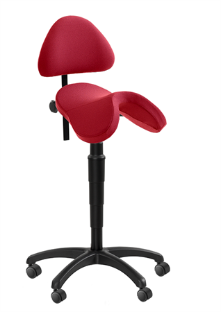 Saddle stool, red, star chair base