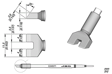 CARTRIDGE BLADE SPLIT 11.5
