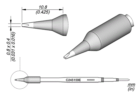 Cartridge Chisel 0,8x0,4