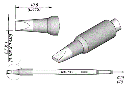 Cartridge Chisel 2.7X1 EL