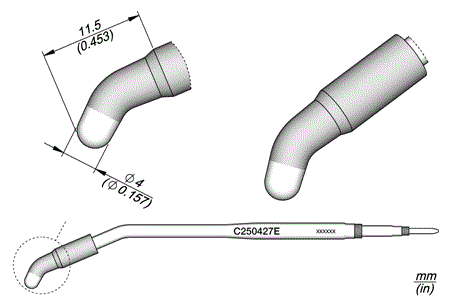 Cartridge Bent Ø4 EL S1