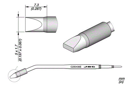 CARTRIDGE CHISEL 5X1.7 EL S2