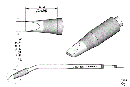 CARTRIDGE CHISEL 3.2X0.8 EL S2