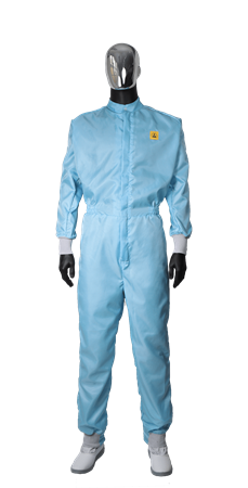 Cleanroom coverall, light blue