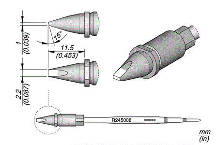 Cartridge Chisel 2.2 x 1 S1