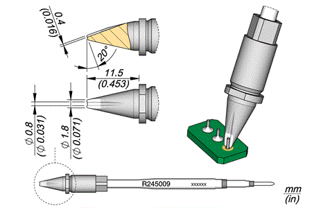 Cart. Pin-Connector Ø 0.8 S1