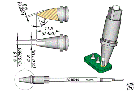 Cart. Pin-Connector Ø 1.5 S1