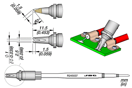 CARTRIDGE PIN/CON Ø 1