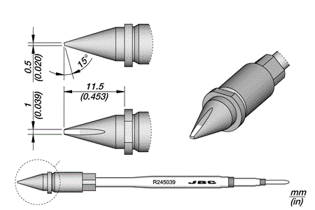 CARTRIDGE CHISEL 1 X 0.5