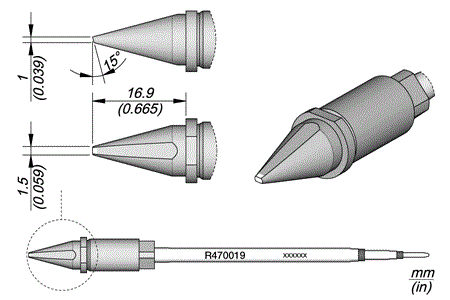 Cartridge Chisel 1.5 x 1 S1