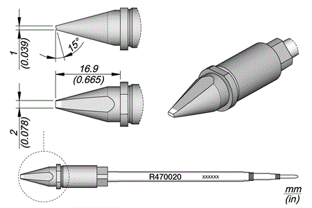 Cartridge Chisel 2 x 1 S1