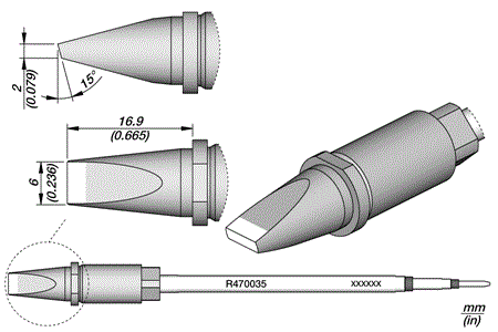 Cartridge Chisel 6 x 2